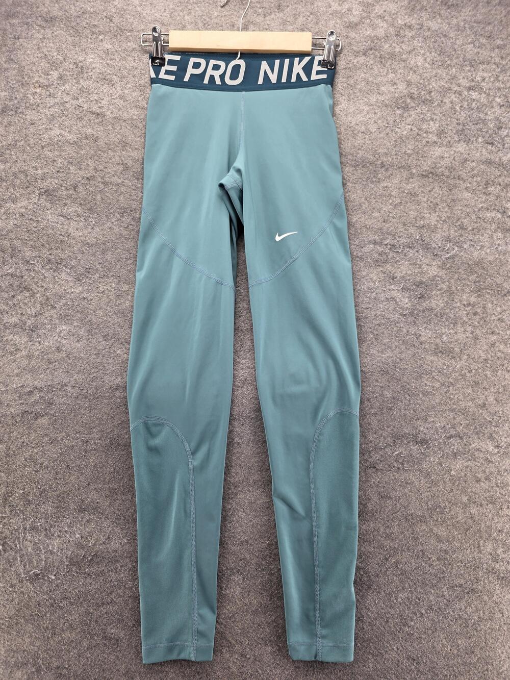 Nike Dri-FIT Leggings Womens S Green Compression Running Gym AO9968-364